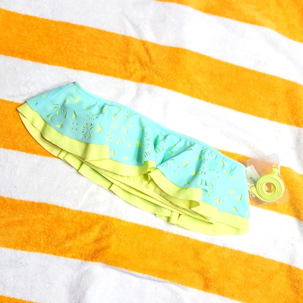 Bikini Top Removable Straps PINK Victoria's Secret Size Small Lime & Aqua